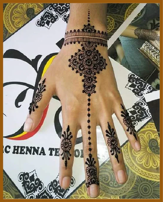 Tiny Dot Mandala In Simple Back Hand Mehndi Art
